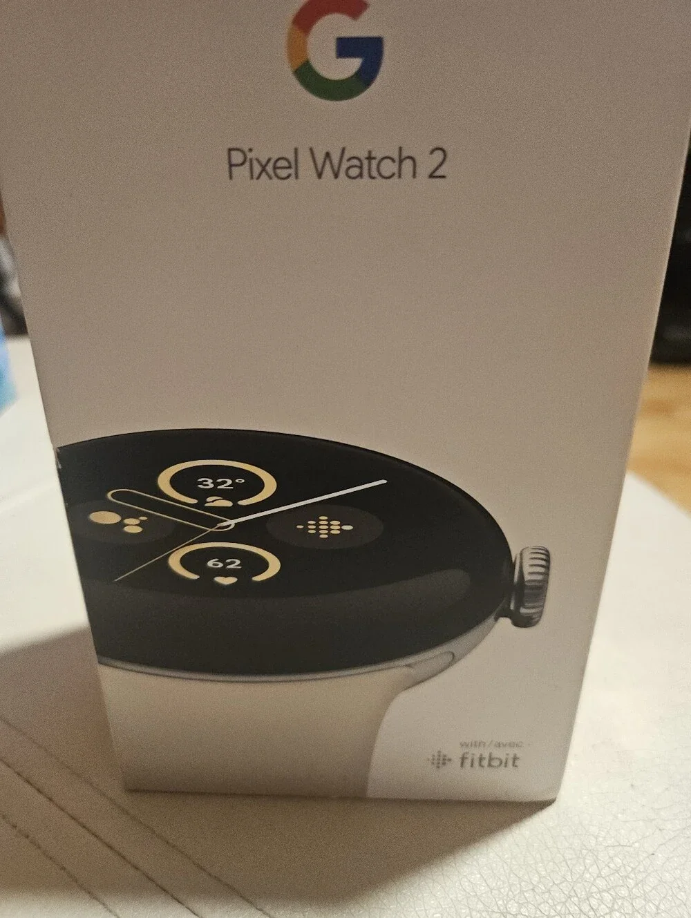 google Pixel Watch 2 — White Case with Black Display